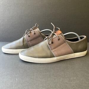Aldo Grey Leather & Canvas Lace Up Sneakers 11